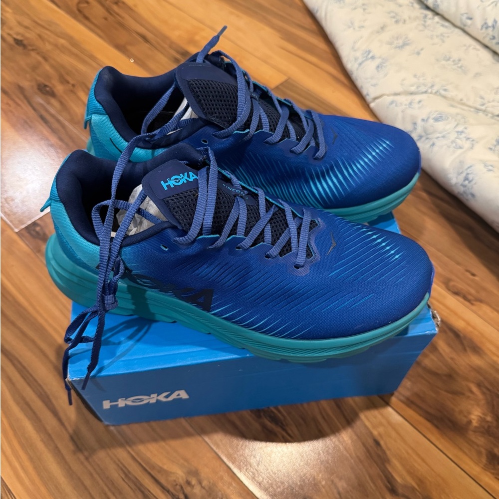 Hoka One One Blue and Teal Athletic Shoes